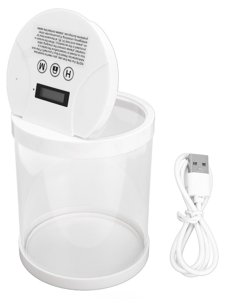Zeitverriegelbare Aufbewahrungsbox für Handys und Lebensmittel mit intelligentem LCD-Display und automatischer Entriegelung