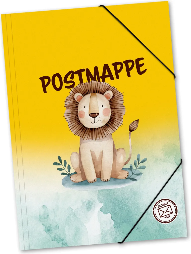 Dossier A4 itenga Anti-Pliure Lion Aquarell en Plastique PP pour Archives