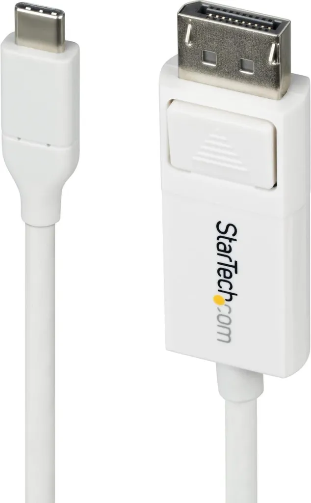 Connecter un MacBook à un Écran DisplayPort - Câble USB-C Blanc 1.9m 4K