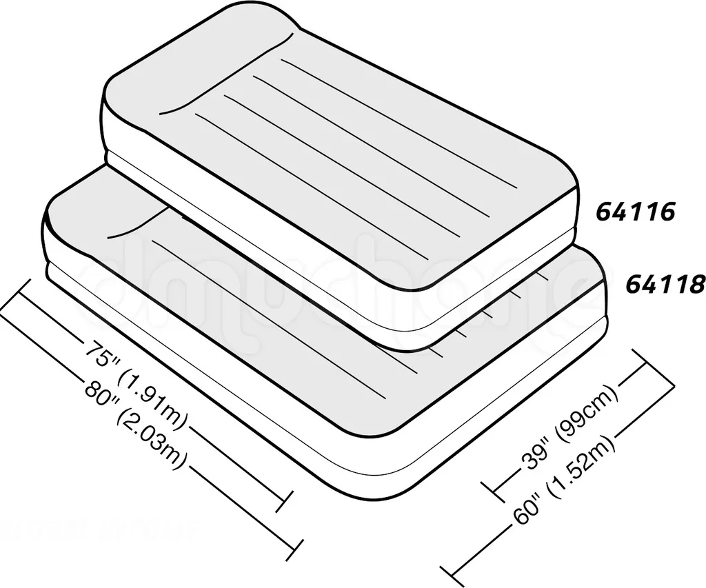 Matelas gonflable avec pompe intégrée INTEX 64116 - Couchage 1 place - 4