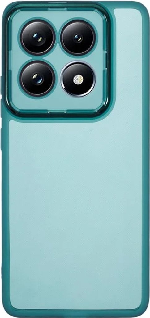 Hülle für Xiaomi 14T Pro - Phonesta Translucia Semi-Transparent Back Cover mit Kameraschutz - Transparent/Grün