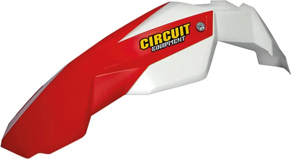 Garde-boue avant pour circuit et enduro Stealth White Red adaptable