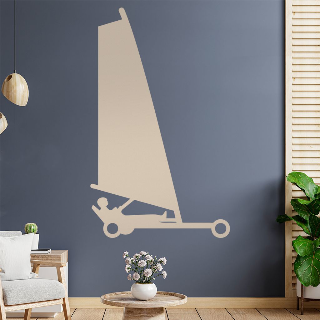 Strandsegeln Sport Figur Wandtattoo Wandaufkleber Wall Sticker - Dekoration, Küche, Wohnzimmer, Schlafzimmer, Badezimmer