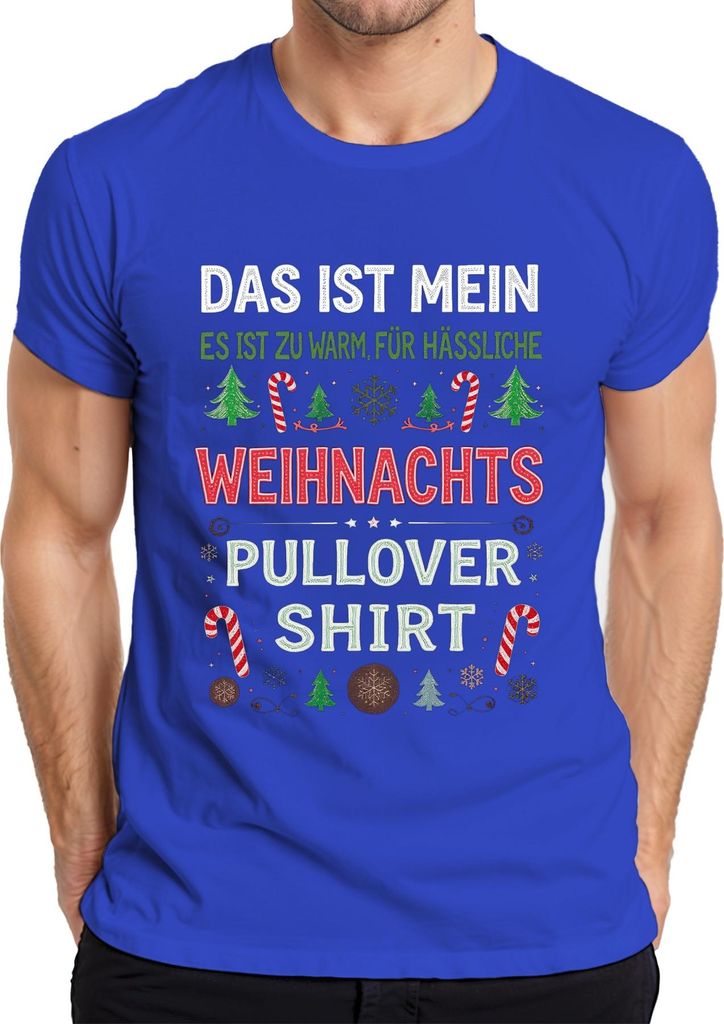 Das ist mein Weihnachts Geschenk Tannenbaum Zuckerstange lustig Herren T-Shirt, Blau, M