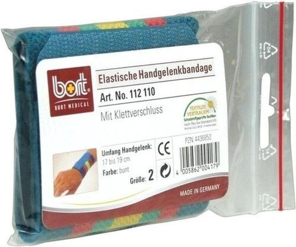 BORT Handgelenkbandage m.Klettverschl.Gr.2 bunt