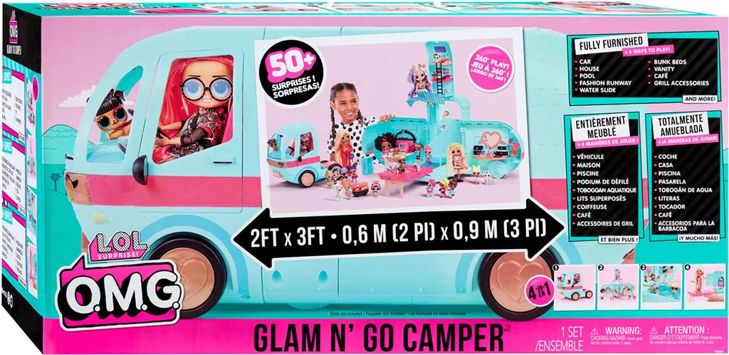 Camping-car de Rêve L.O.L. Surprise O.M.G. avec Piscine et 50 Accessoires - 2