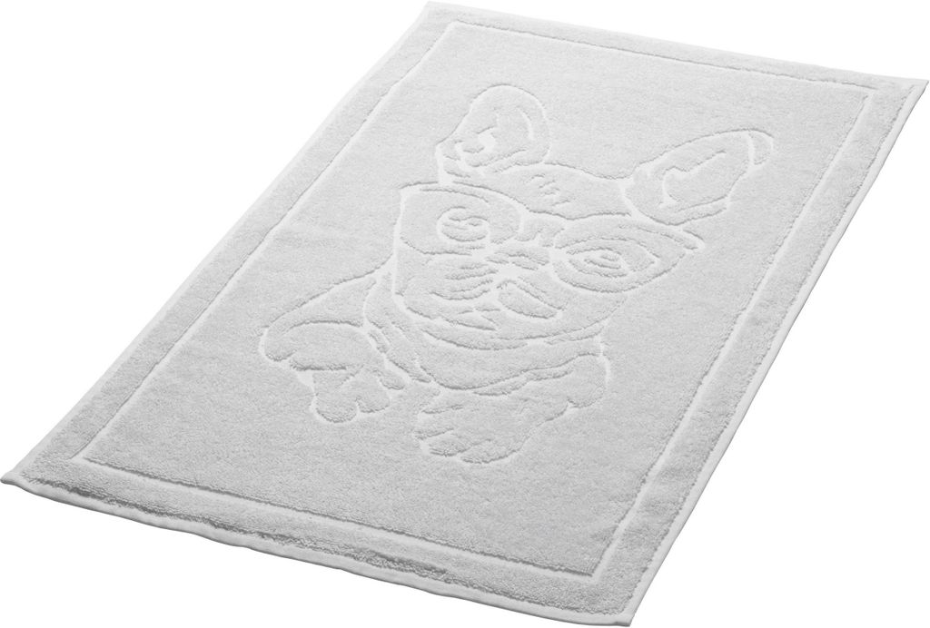 Kleine Wolke See-Mann-Garn Frottiervorleger Bulli 100% Baumwolle, waschbar, nachhaltig, 50 x 70 weiß