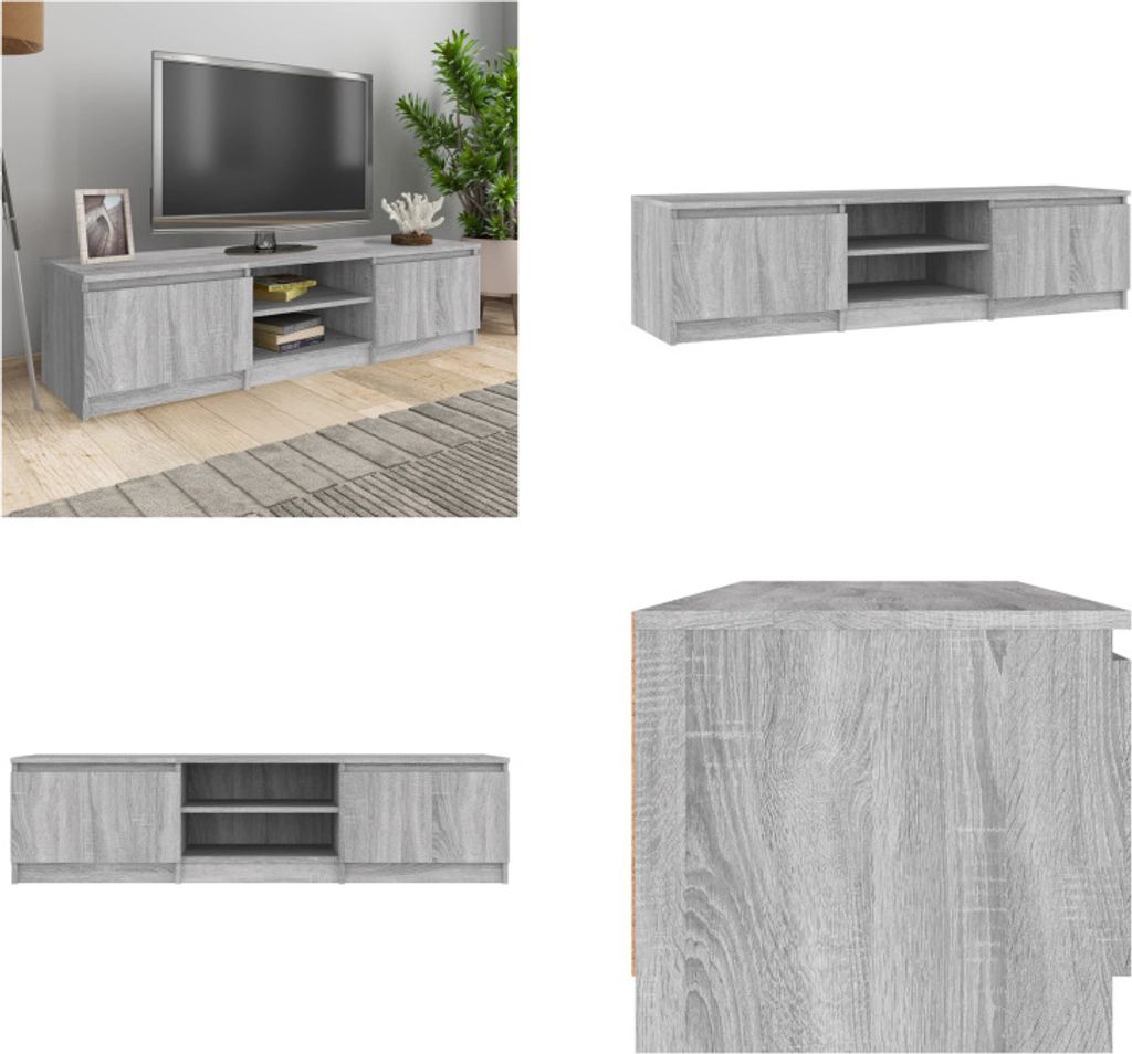 vidaXL TV Schrank Grau Sonoma 140x40x35,5 cm Holzwerkstoff - TV-Schrank - TV-Schränke - TV-Möbel - TV-Ständer