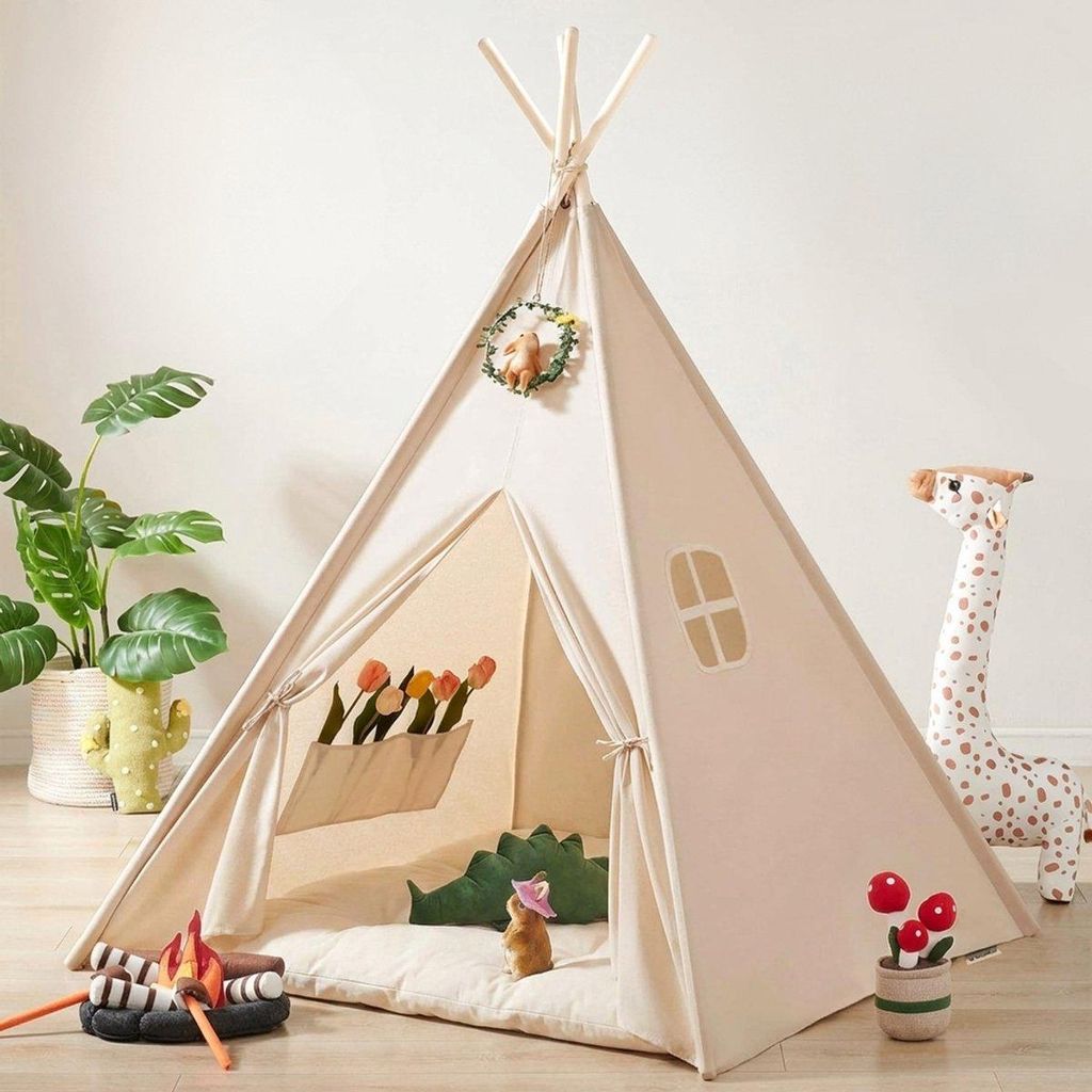 Homeblend Tipi Zelt für Kinder 120x120x150 cm – Spielzelt Produktbild 