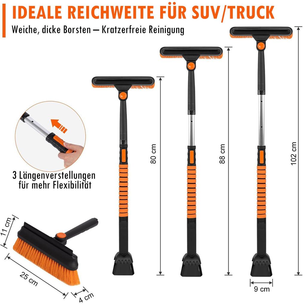 Eiskratzer Auto Mit Besen,5 In 1 Schneebesen Abnehm Produktbild-Vorschau 4