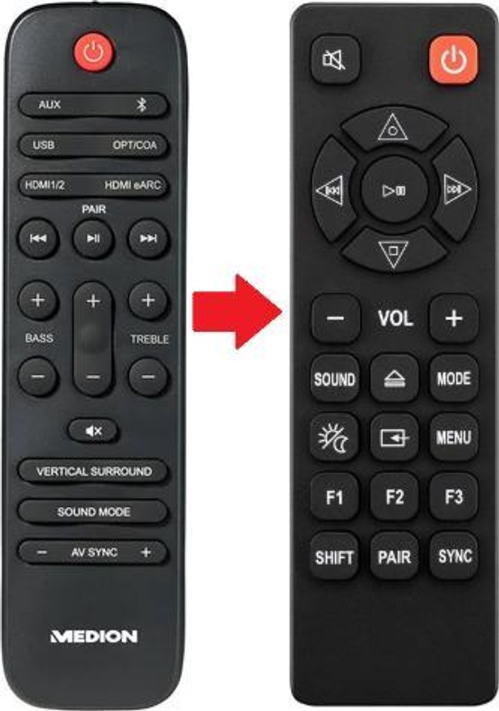 Ersastz Fernbedienung für Medion MD45377 - P64377