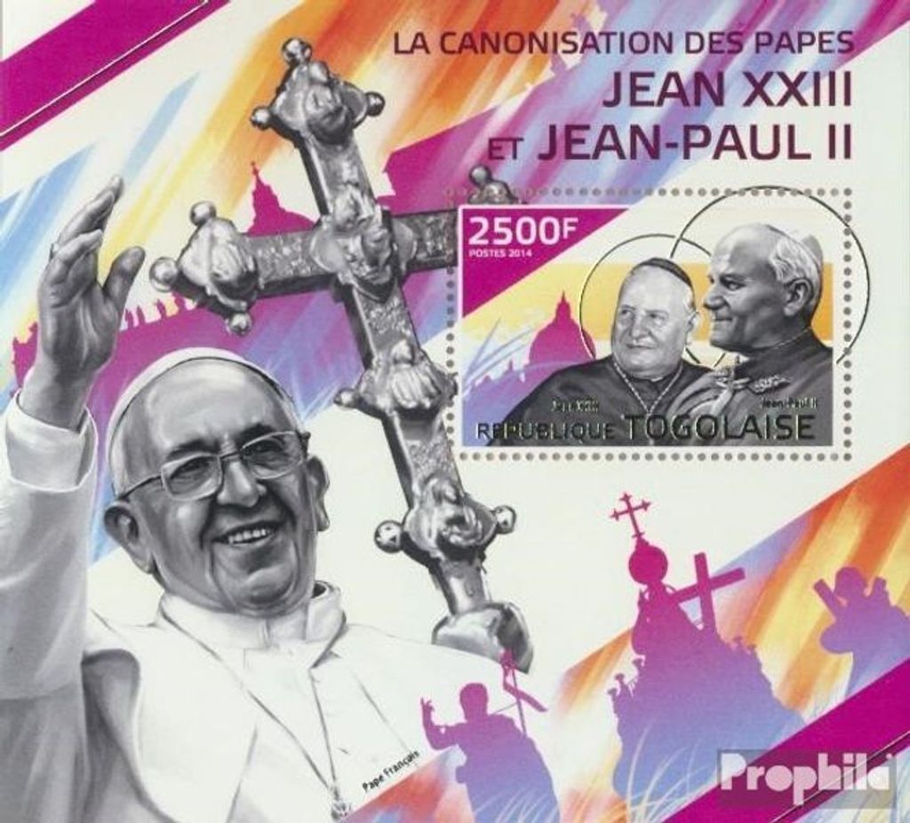 Briefmarken Togo 2014 Mi Block 1040 (kompl. Ausgabe) postfrisch Johannes Paul II