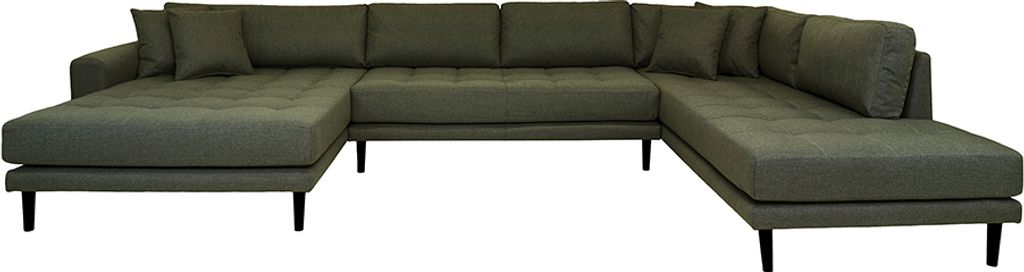 House Collection Ecksofa Milo U-Sofa mit Offener Linker Ecke Olivgrün