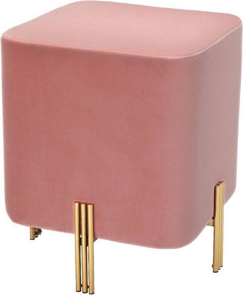 Casa Padrino Luxus Sitzhocker 40 x 40 x H. 45 cm - Verschiedene Farben - Edler Samt Hocker - Luxus Möbel