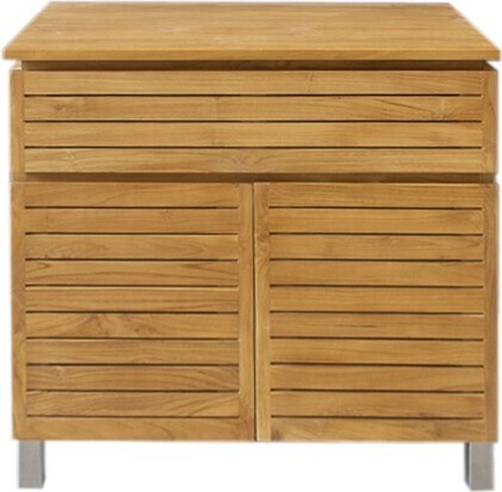 Teako Design Waschtisch Antonia | aus massivem Teakholz | 55 x 80 x 80 cm