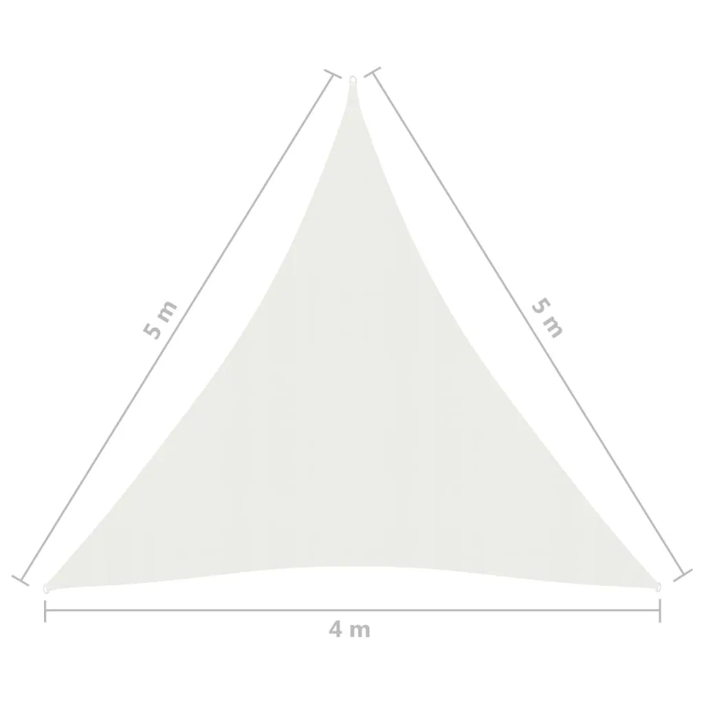 The Living Store Tenda da sole 160 g/m² Bianca 4x5x5 m HDPE - 5