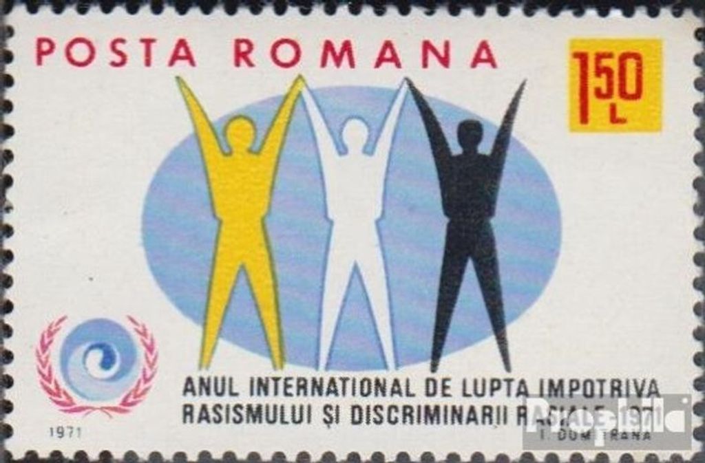 Briefmarken Rumänien 1971 Mi 2907 (kompl.Ausg.) postfrisch Rassendiskriminierung