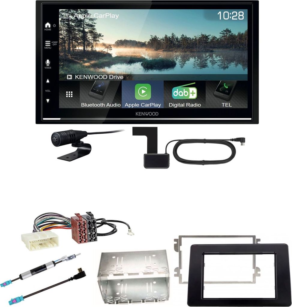 Kenwood DMX7722DABS Android Auto CarPlay Einbauset für Renault Master 3 ab 2019