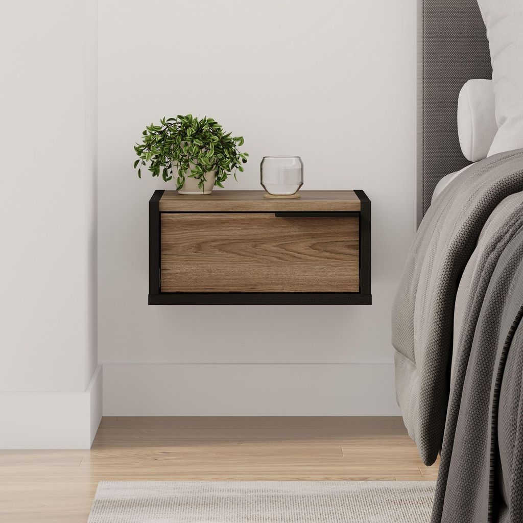 Skye Decor, Hochwertiger Nachttisch, Schwarz Holz & Oud, 40 Produktbild 