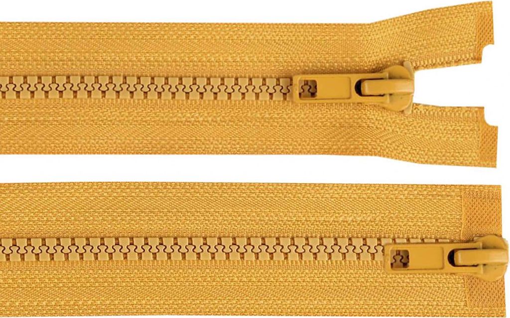 1 Reißverschluss 2-Wege 5mm 90 cm teilbar Autolock Doppelzipper Farbwahl,goldgelb