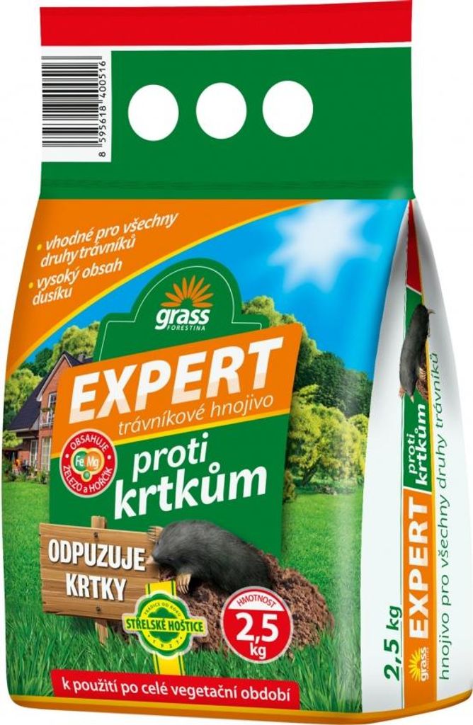 Hnojivo trávníkové - Expert proti krtkům 2,5 kg - Obrázek produktu 