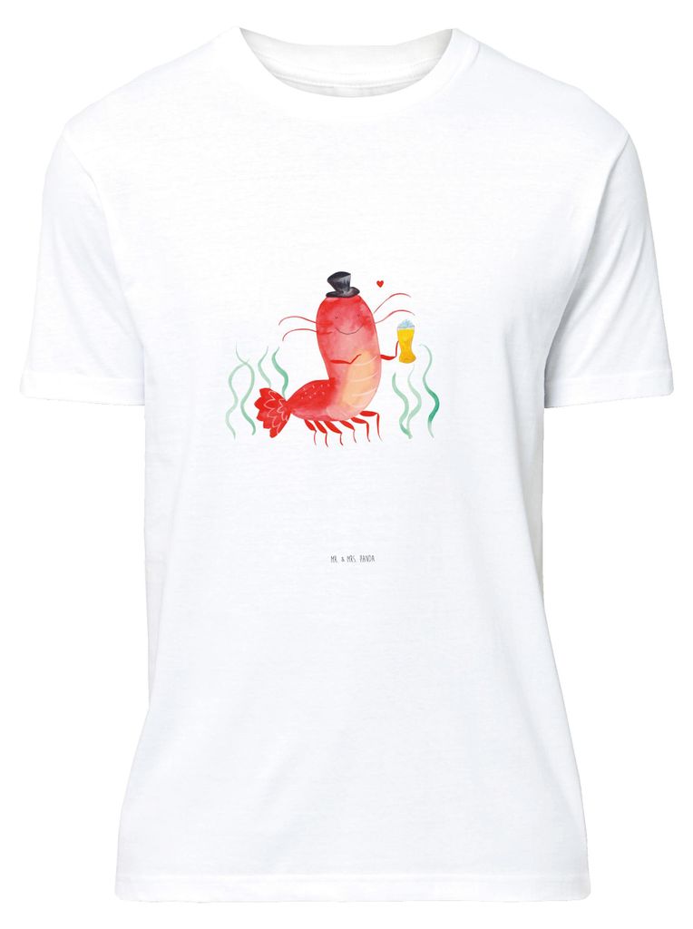 Mr. & Mrs. Panda S T-Shirt Hummer Weizen - Weiß - Geschenk, Statementshirt, Meer, Wirtschaft, Kneipe, Bier, Kochen, Tshirt, oberteil, Shirt, Garne...