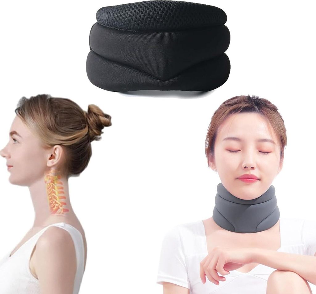 Nackenstütze gegen Schnarchen, Nackenstütze gegen Nackenschmerzen und Unterstützung für Männer beim Schlafen, Halswirbelsäule,Halskrause(Sc...