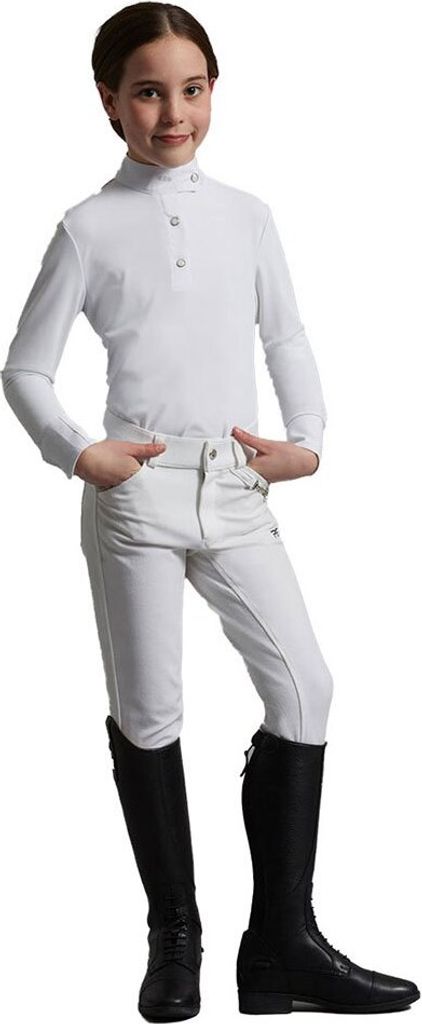 Premier Equine Brava Vollbesatz Gel Reithose Weiß 13-14 Years Weiß 13-14 Years