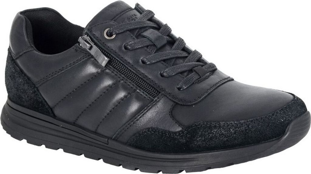 R21 - Herren Sneaker, Leder DF2515 (43 EU) (Schwarz)