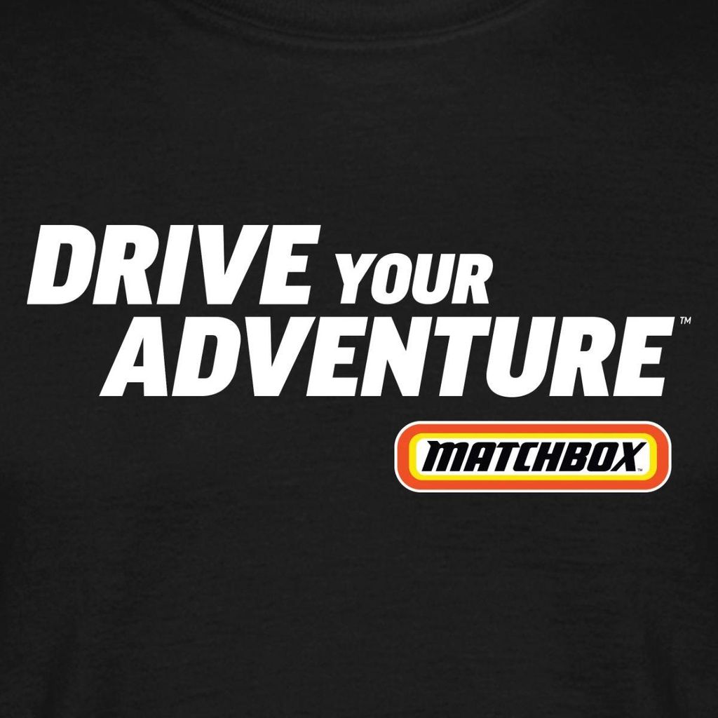 Spreadshirt Matchbox Logo Drive Your Adventure Männer T-Shirt, M, Schwarz