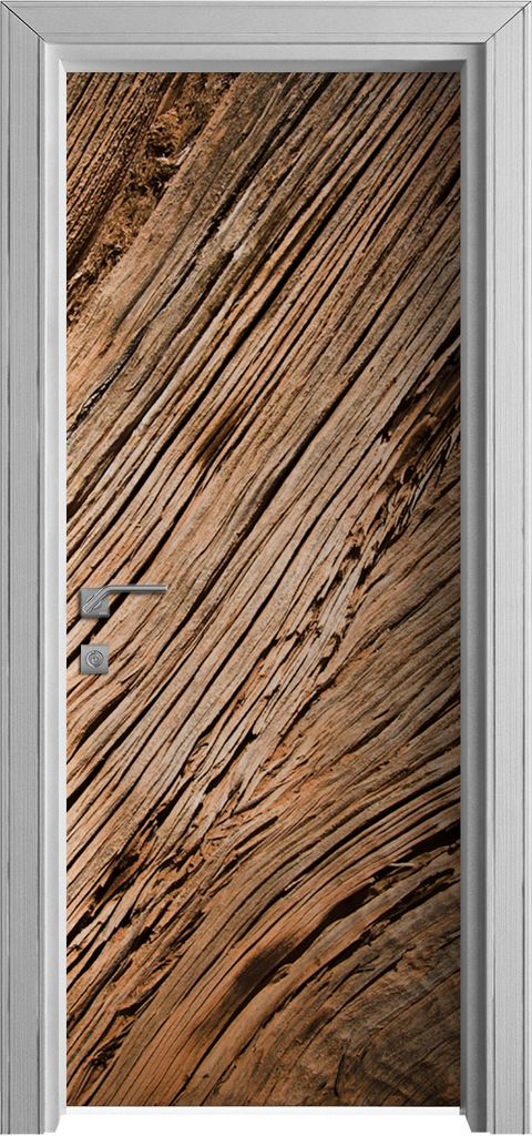 Tür Selbstklebende 80x210 cm Türfolie Türtapete Klebefolie - Braunes Holz