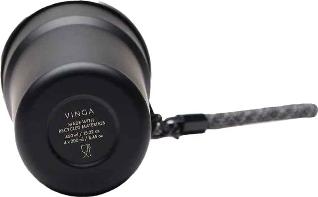 Vinga - Tazza "Parks", acciaio inossidabile, 250 ml (confezione da 4) XD1296 (taglia unica) (nero) - 4