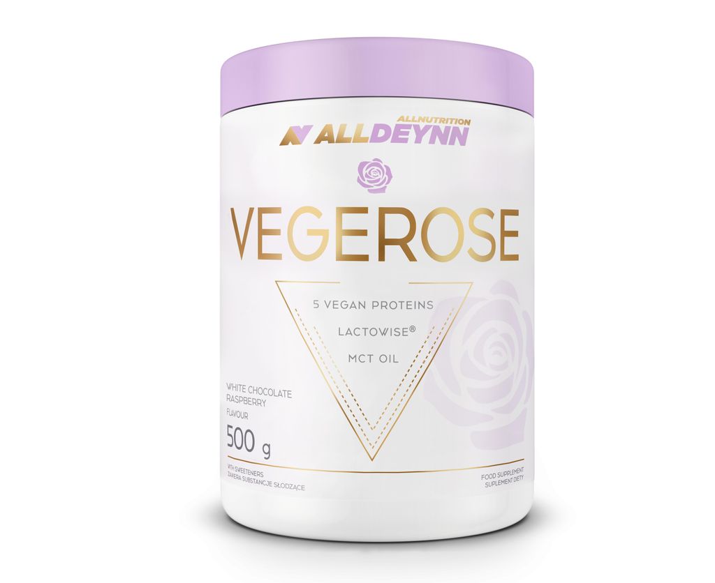 ALLDEYNN VEGEROSE 500g Weiße Schokolade - Himbeere Veganes Eiweiß Veganes Protein