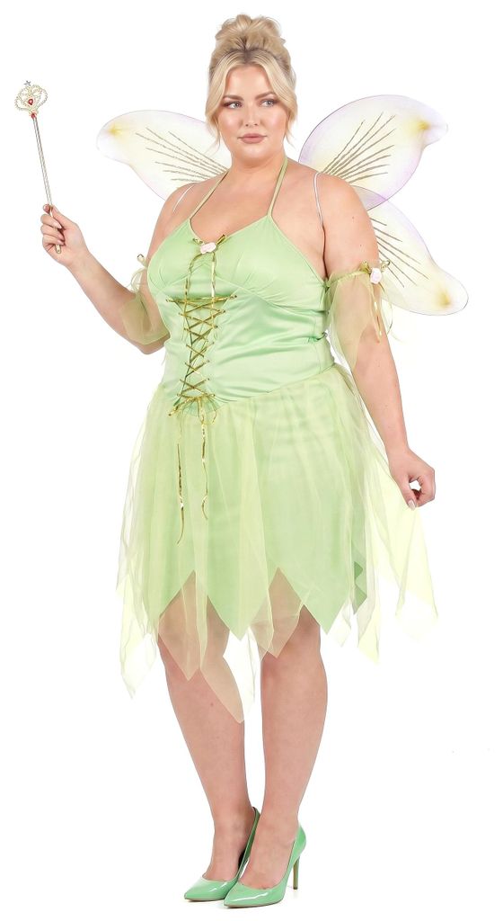 Costume da fata taglia forte per donna verde - XXL Immagine del prodotto 