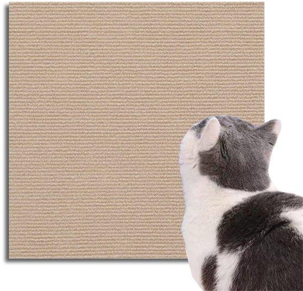 Klebematte Katzenwand, DIY Kratzplatten, khaki, 40x100cm