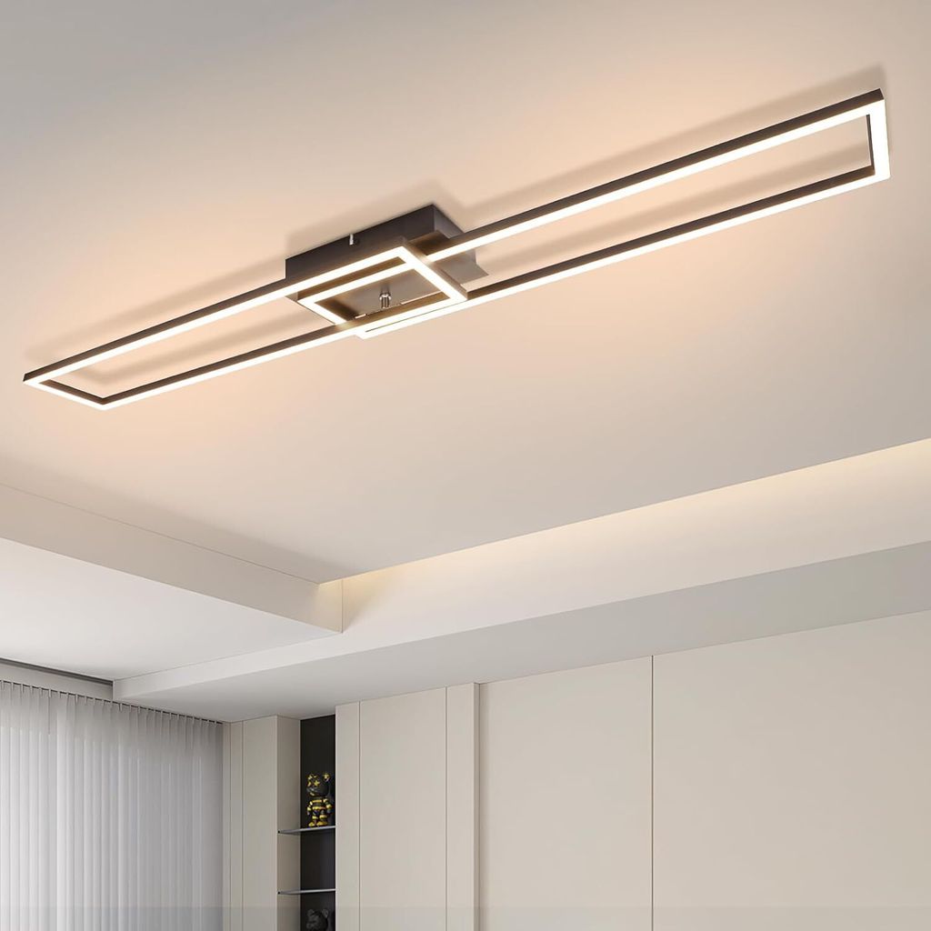 ZMH lampa sufitowa LED lampa sufitowa czarna rama lampa do Zdjęcie produktu 
