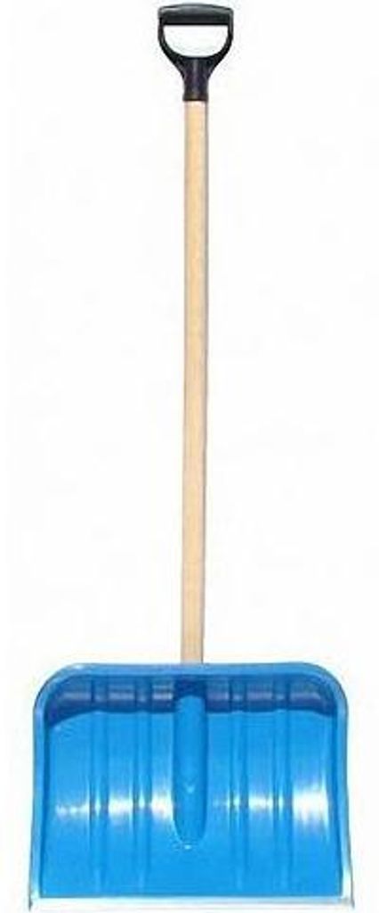 Schneeschieber Schneeräumer 44cm mit Holz Stiel und D-Griffe 44cm / 130cm / M-2 / 3706