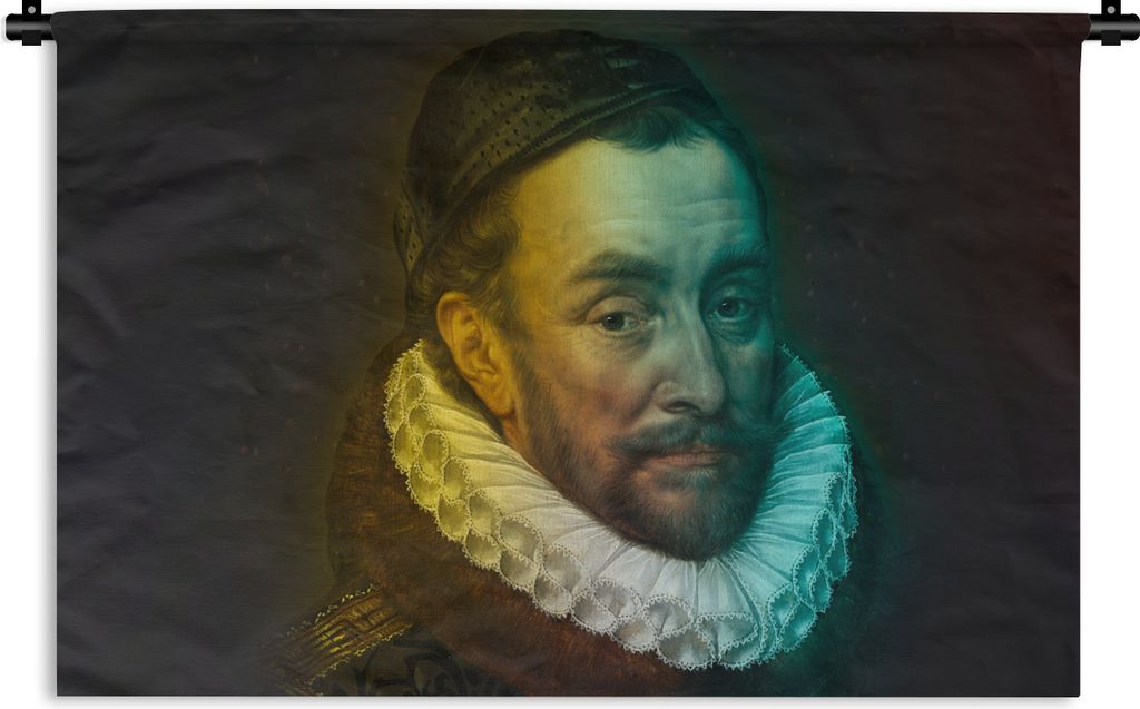 MuchoWow Wandteppich Wandbehang Wilhelm von Oranien - Adriaen Thomasz - Farben 120x80 cm Tapisserie Dekoration Wandtuch - Wanddekorationen - Wand...