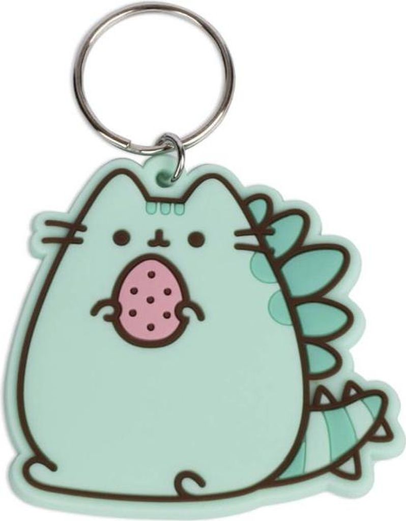 Pushennosaurus Pusheen Pyramide mint Gummi Schlüsselanhänger