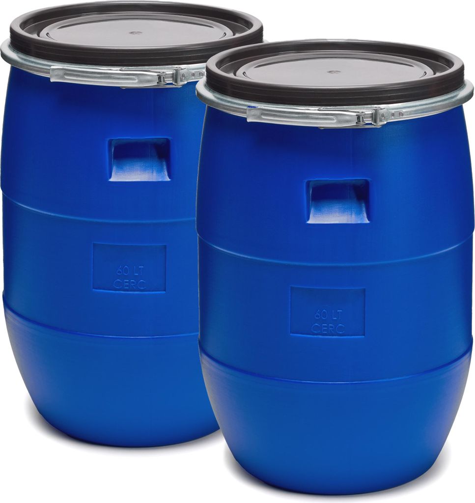 Garronda 2x Plastikfass Lebensmittelfass Sauerkrautfass Hobbock Garten GD-0078
