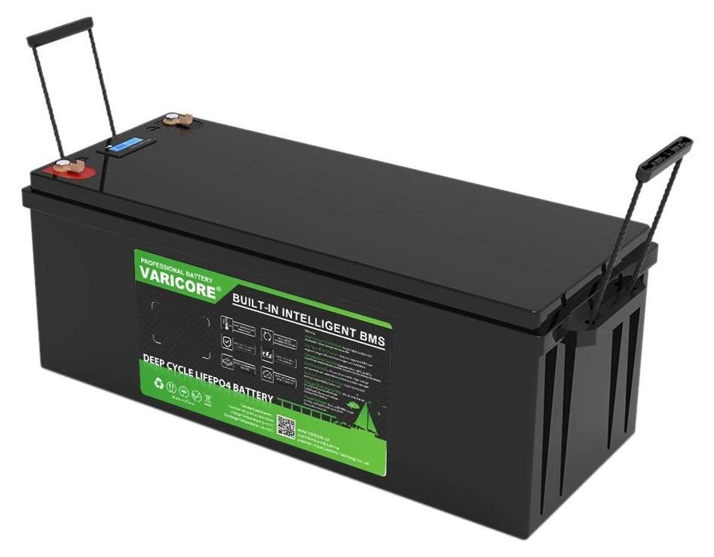 LiFePO4 Batterie 24V 300Ah - Solar Speicherakku Off Grid - 8 Zellen - LCD Display - 48,5×22,5×22 cm - Für Wohnmobil Boot Camping