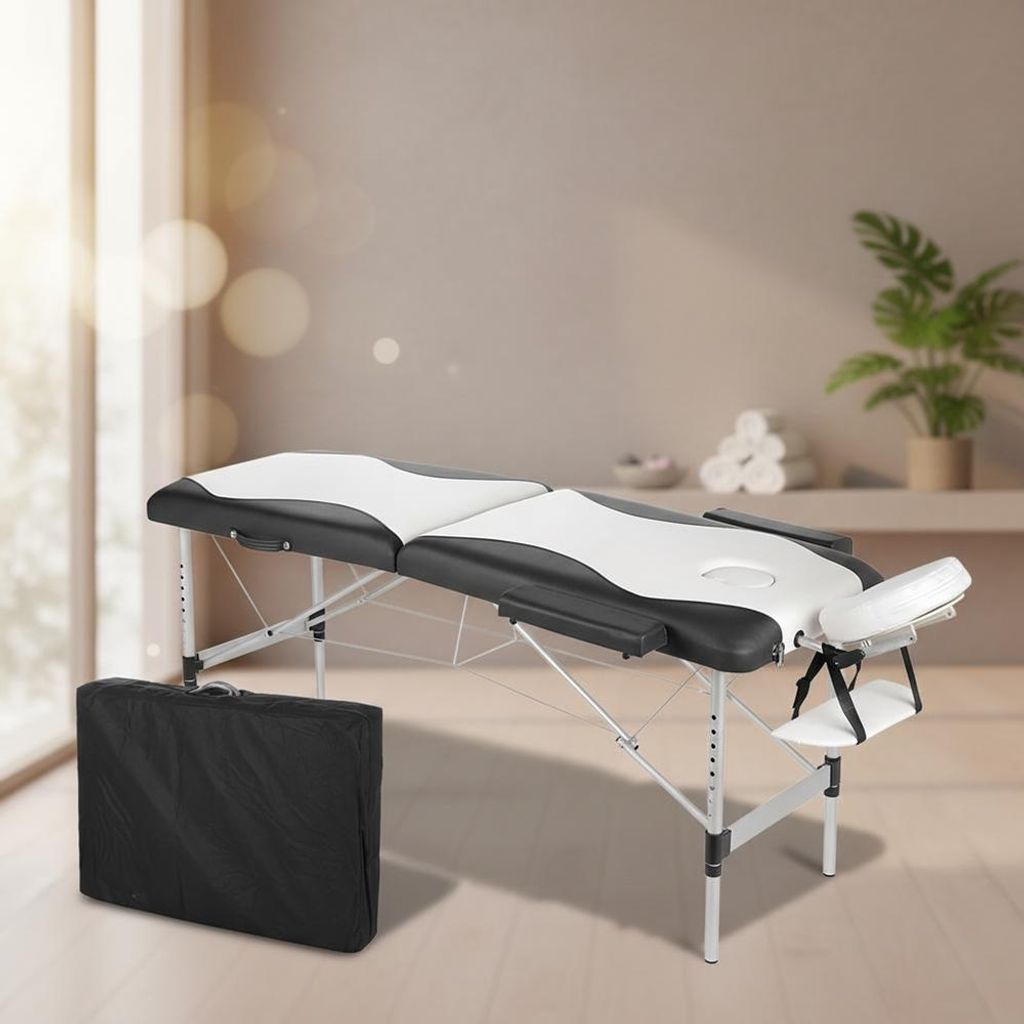 Massageliege 2?Zonen Alugestell klappbar höhenverstellbar Produktbild 
