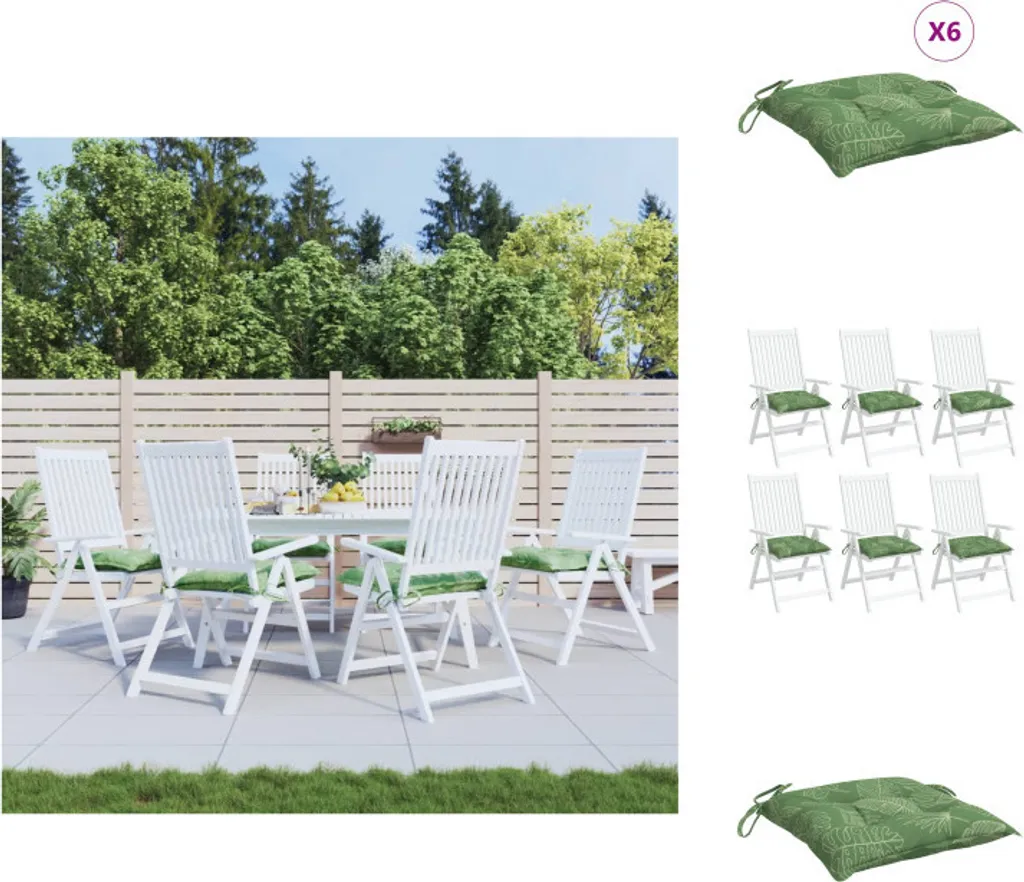 Lot 6 Coussins de Chaise pour Salon de Jardin - Confort Extérieur 50x50