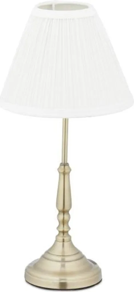 Lampe de table or blanc LED moderne - Luminaire de chevet chic dore