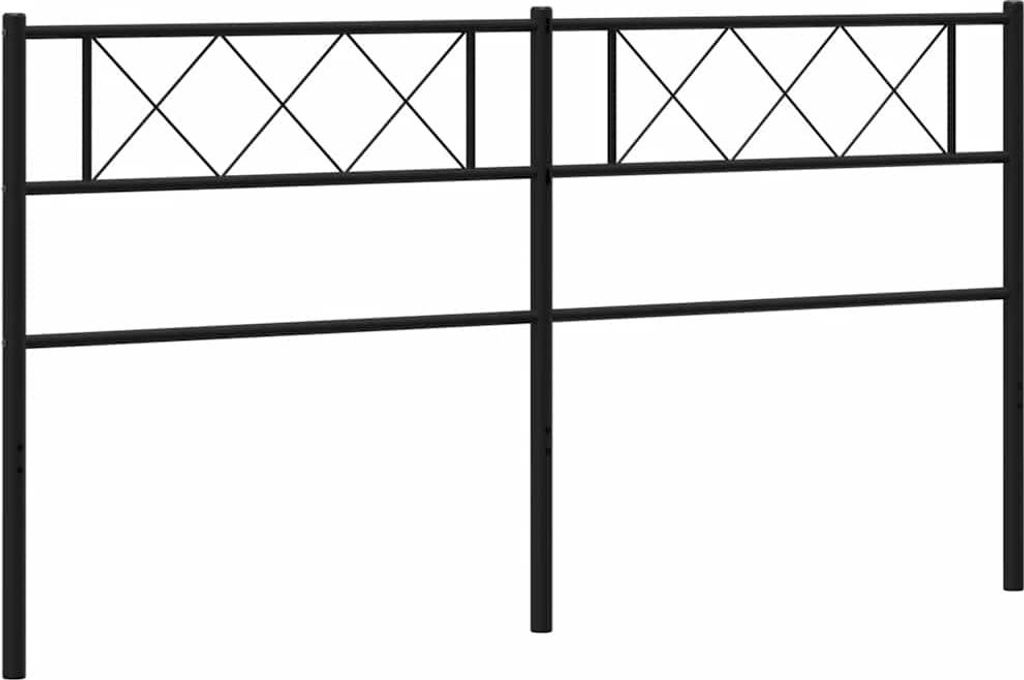 vidaXL Ersatz-Kopfteil Metall Schwarz 180 cm