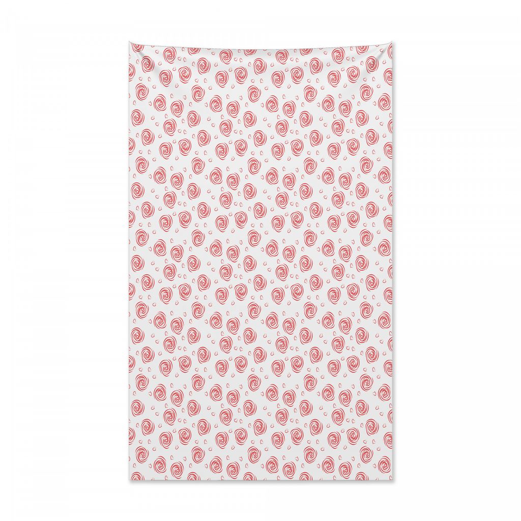 Abakuhaus Romantisch Wandteppich und Tagesdecke, Valentinstag Rosen aus Weiches Mikrofaser Stoff Kein Verblassen Klare Farben Waschbar, 140 x 230 c...