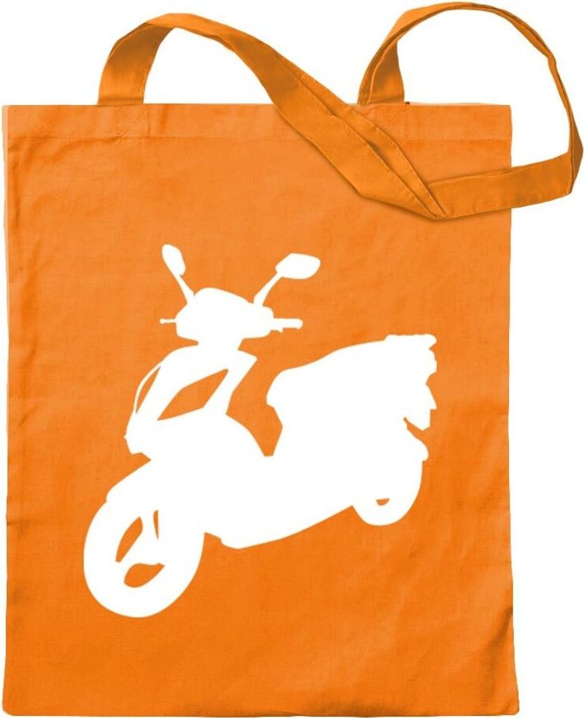 Kiwistar - Baumwolltasche - mandarin - Scooter Custom Roller - Tragetasche Stoffbeutel Umhängetasche Langer Henkel