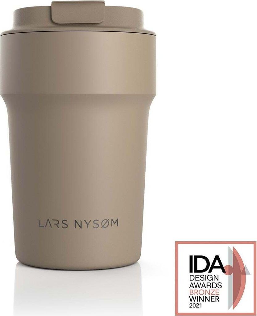 LARS NYSØM Thermo Kaffeebecher-to-go 380ml | BPA-freier Travel Mug 0.38 Liter mit Isolierung | Auslaufsicherer Thermobecher für Kaffee unterwegs ...