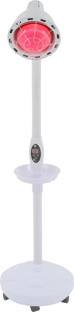 Infrarot Wärmelampe - Physiotherapie Standlampe - EU-Stecker 220 V - Fernbedienung & Tasten - 360° Lampenkopf - Timer 5–60 Min - Höhe 125–16...