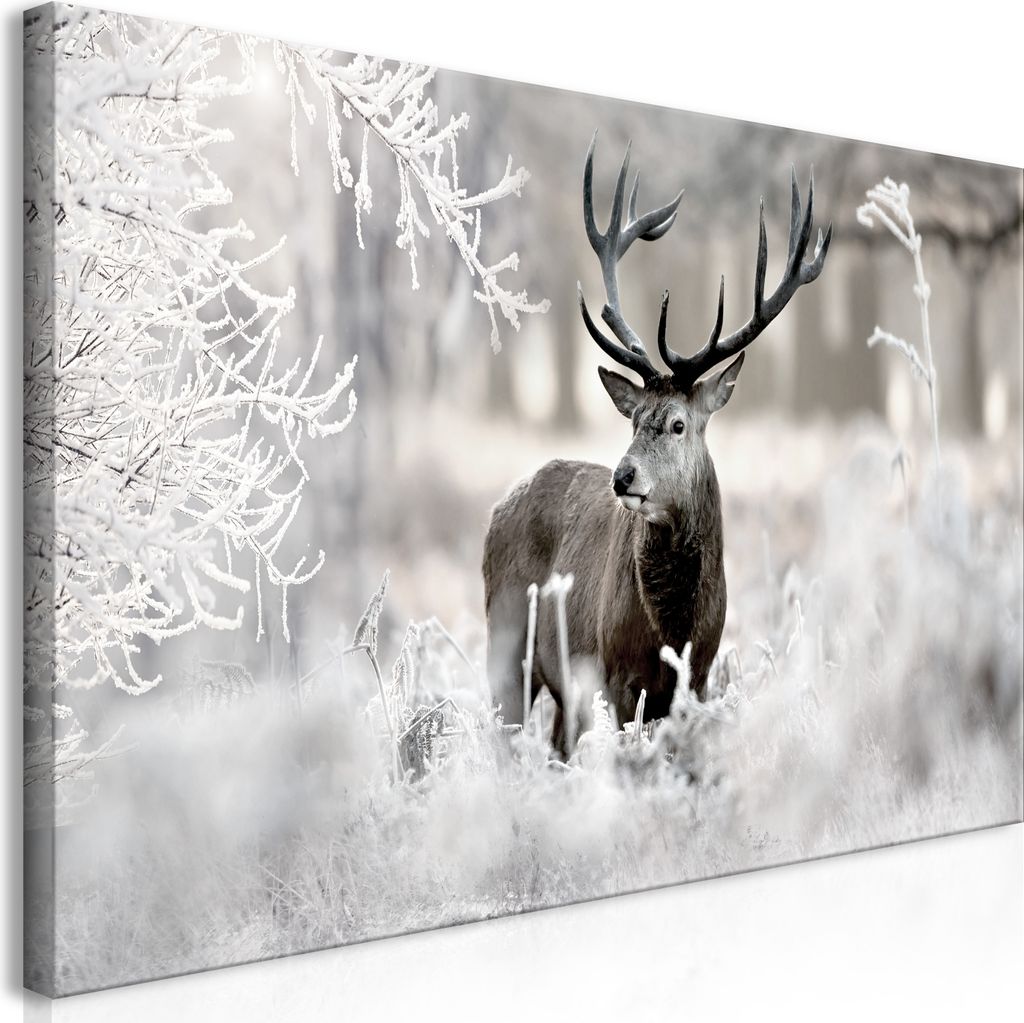 Wandbild Mega XXXL Hirsch 250x125 cm Einteiliger XXL-Format Kunstdruck zur Selbstmontage Leinwandbilder moderne Bilder DIY Wanddekoration Wohnung D...